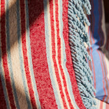 Selene Woven Cushion - Crimson Feather Insert