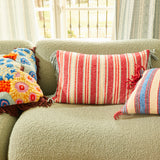 Selene Woven Cushion - Crimson Feather Insert
