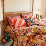 Cora Tufted Cushion - Garnet Feather Insert