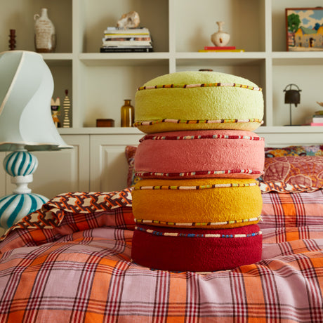 Delana Round Cushion - Hibiscus Feather Insert