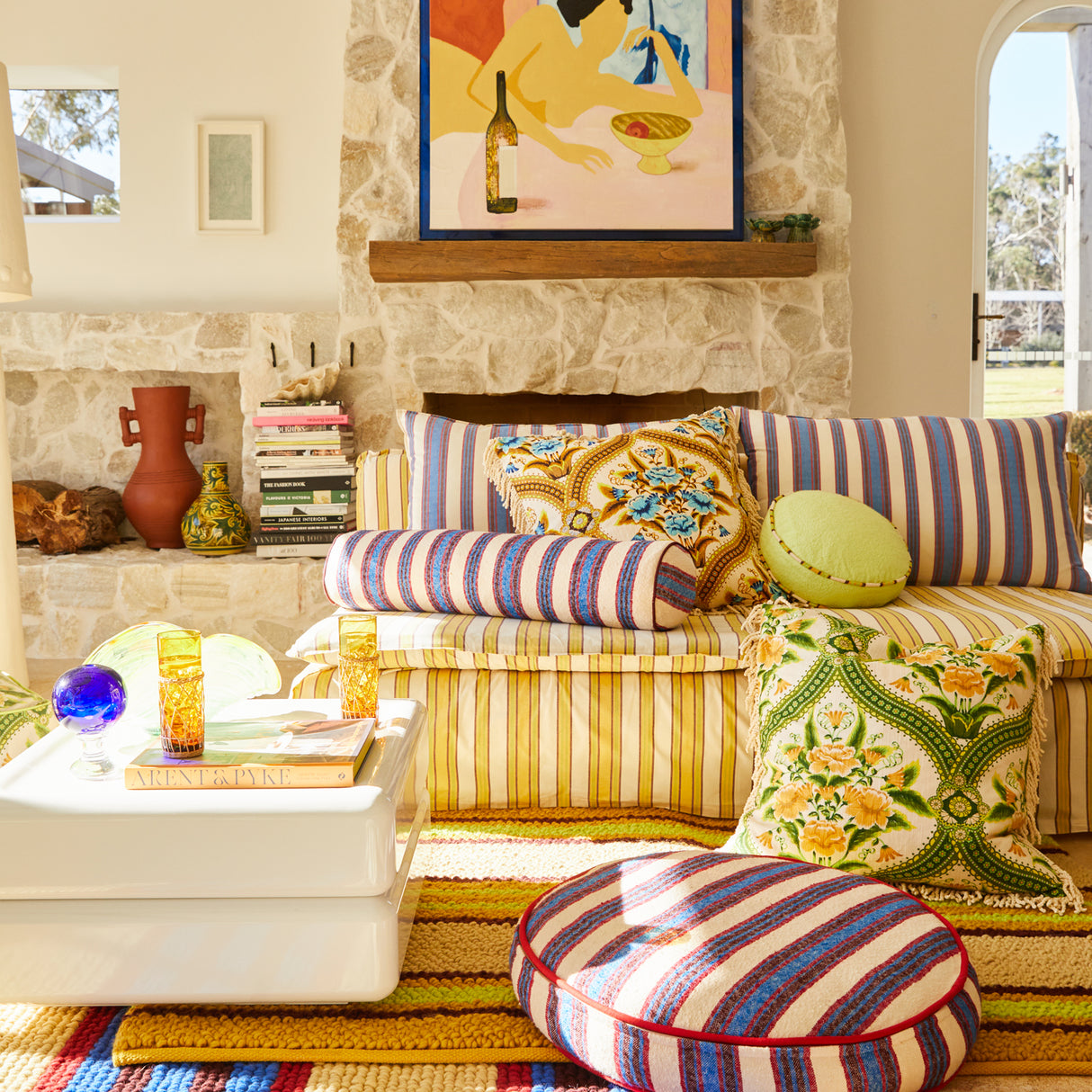 Delana Round Cushion - Zest Feather Insert