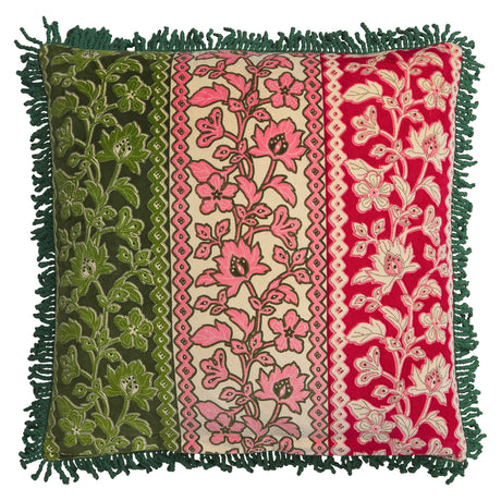 Thea Velvet Cushion - Kelp Feather Insert