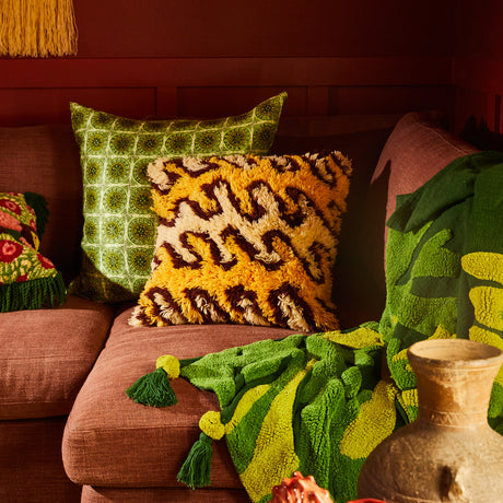 Marzia Shag Cushion - Dune Feather Insert