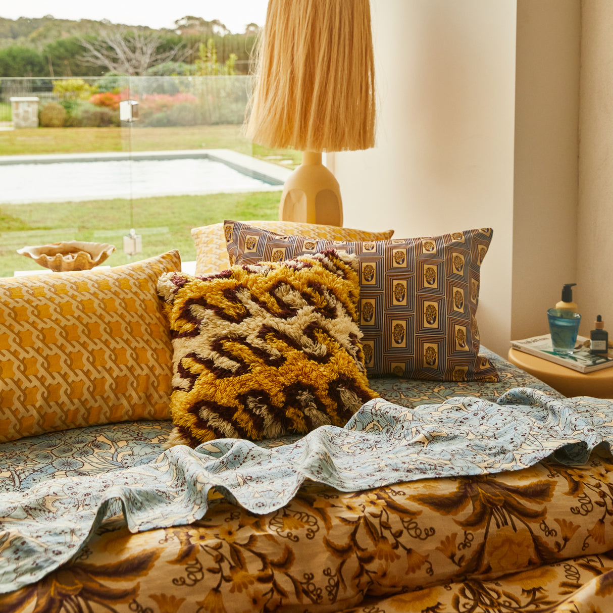 Marzia Shag Cushion - Dune Feather Insert