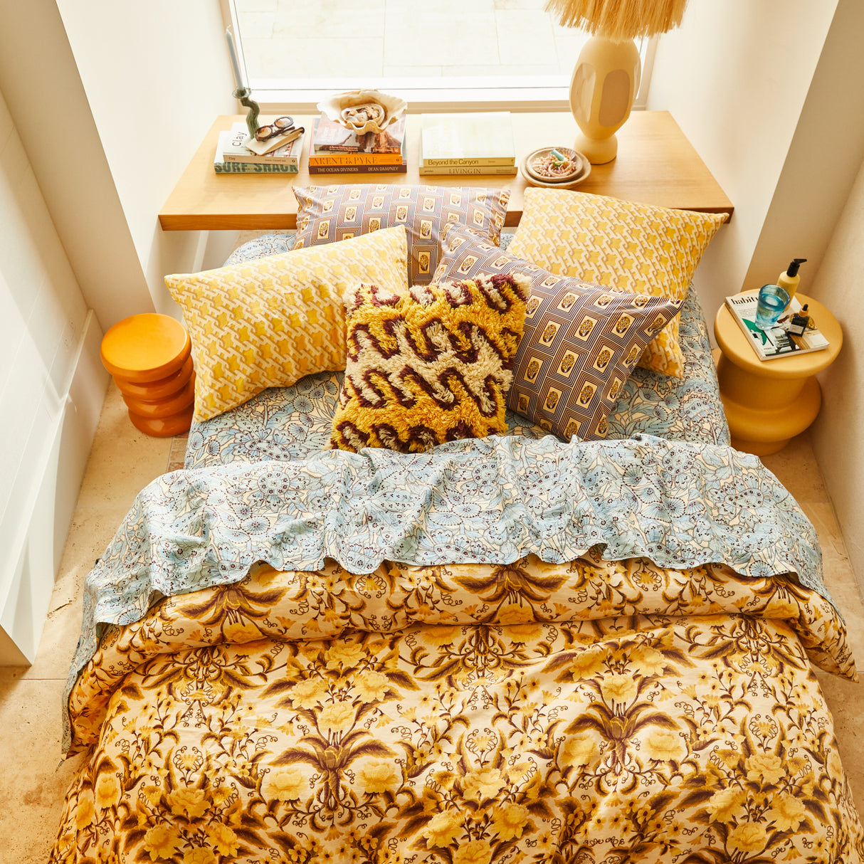 Marzia Shag Cushion - Dune Feather Insert