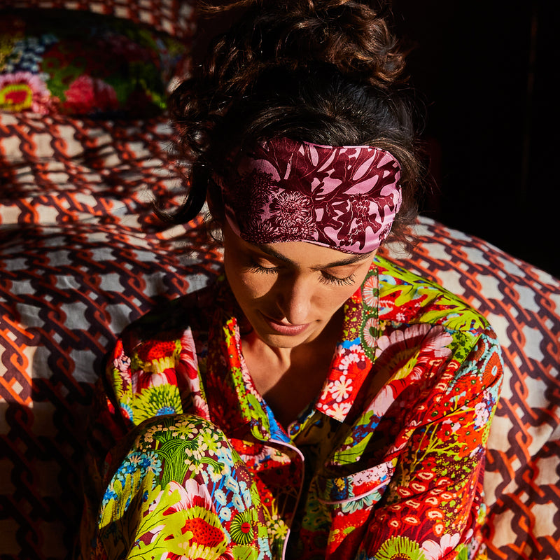 Delphine Silk Eye Mask - Orchid