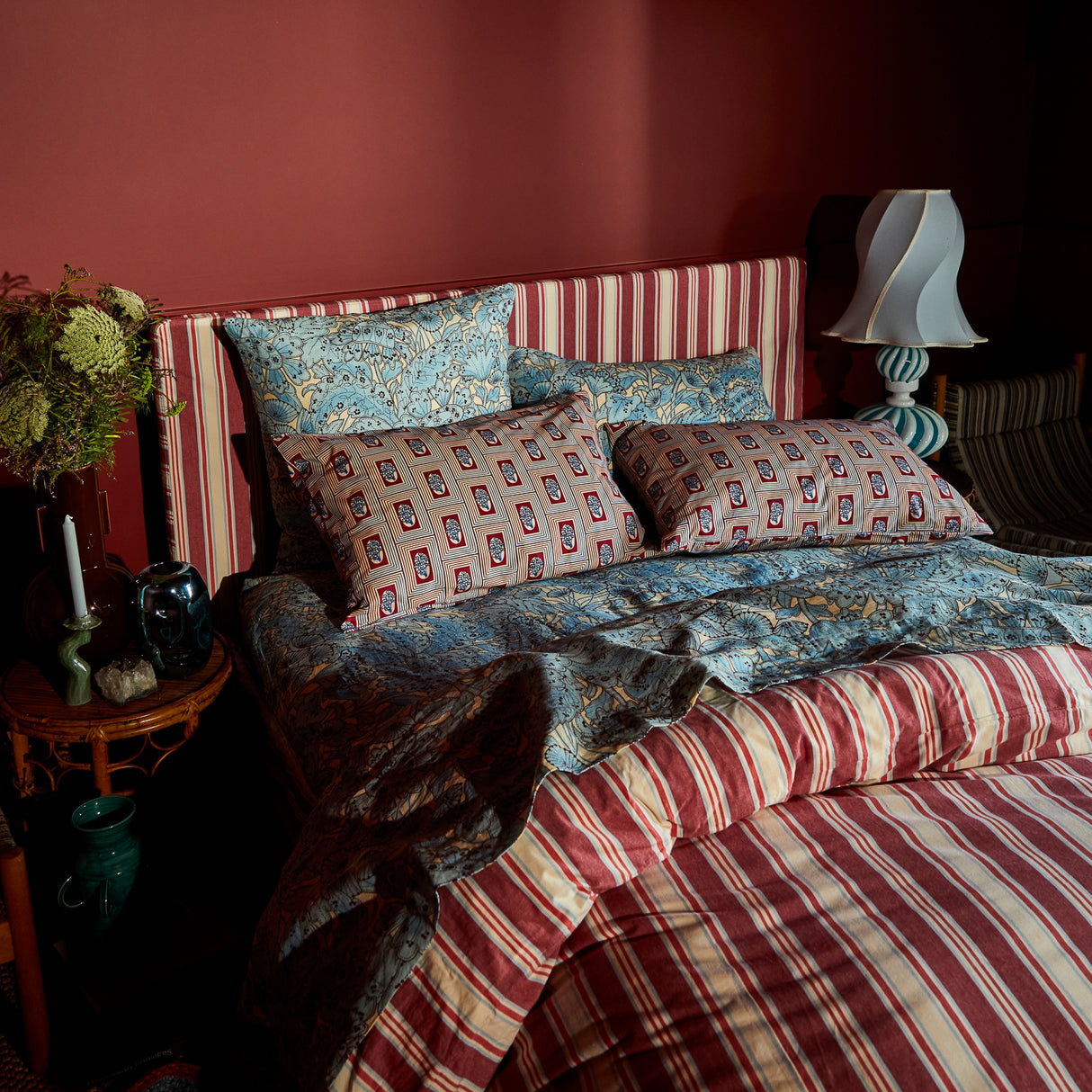 Lucia Linen Sheets - Cerulean