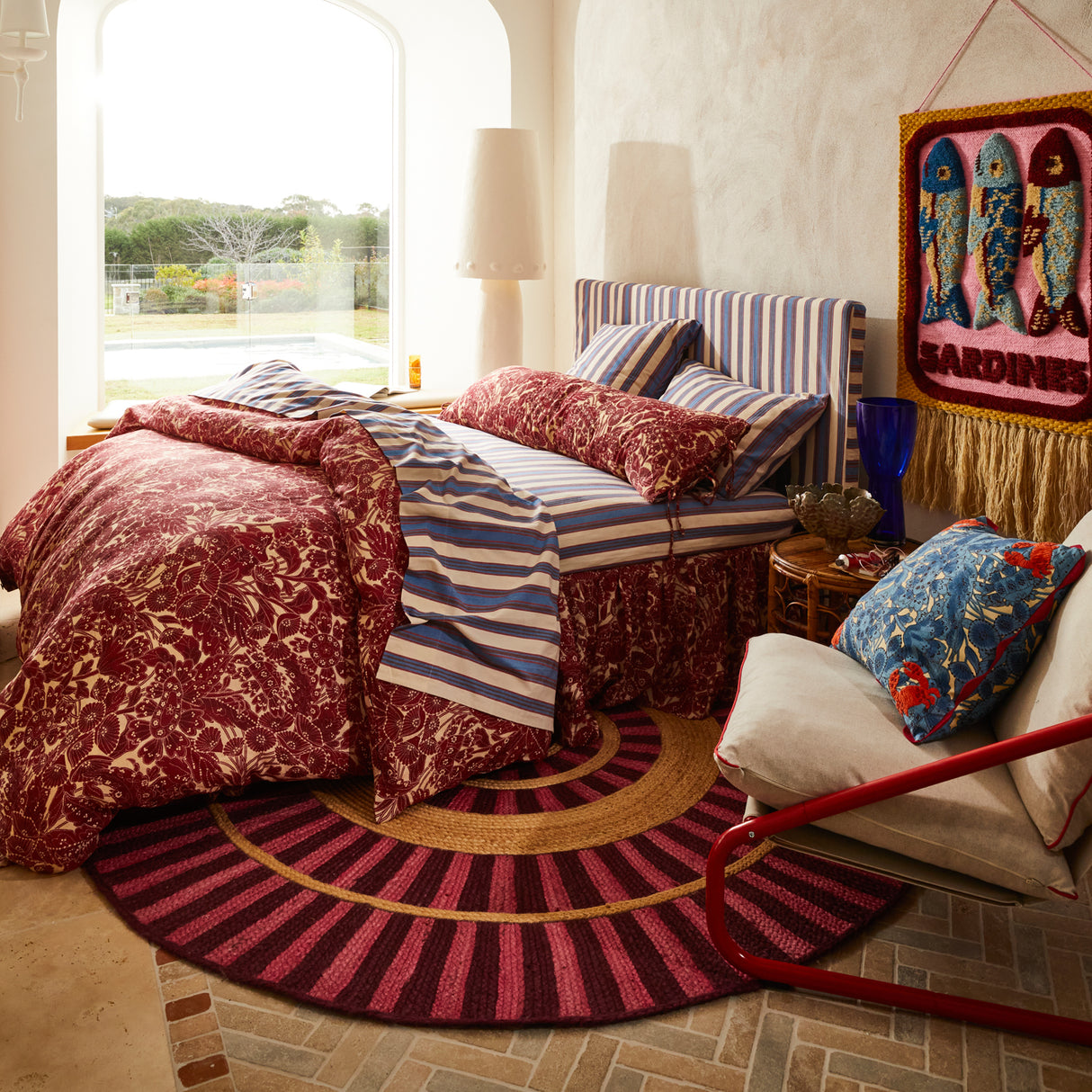 Fernanda Jute Rug - Hibiscus 160 cm