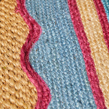 Melvie Jute Mat - Cerulean