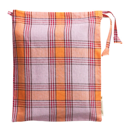 Isla Linen Pillowcase Set - Vivid Coral Standard