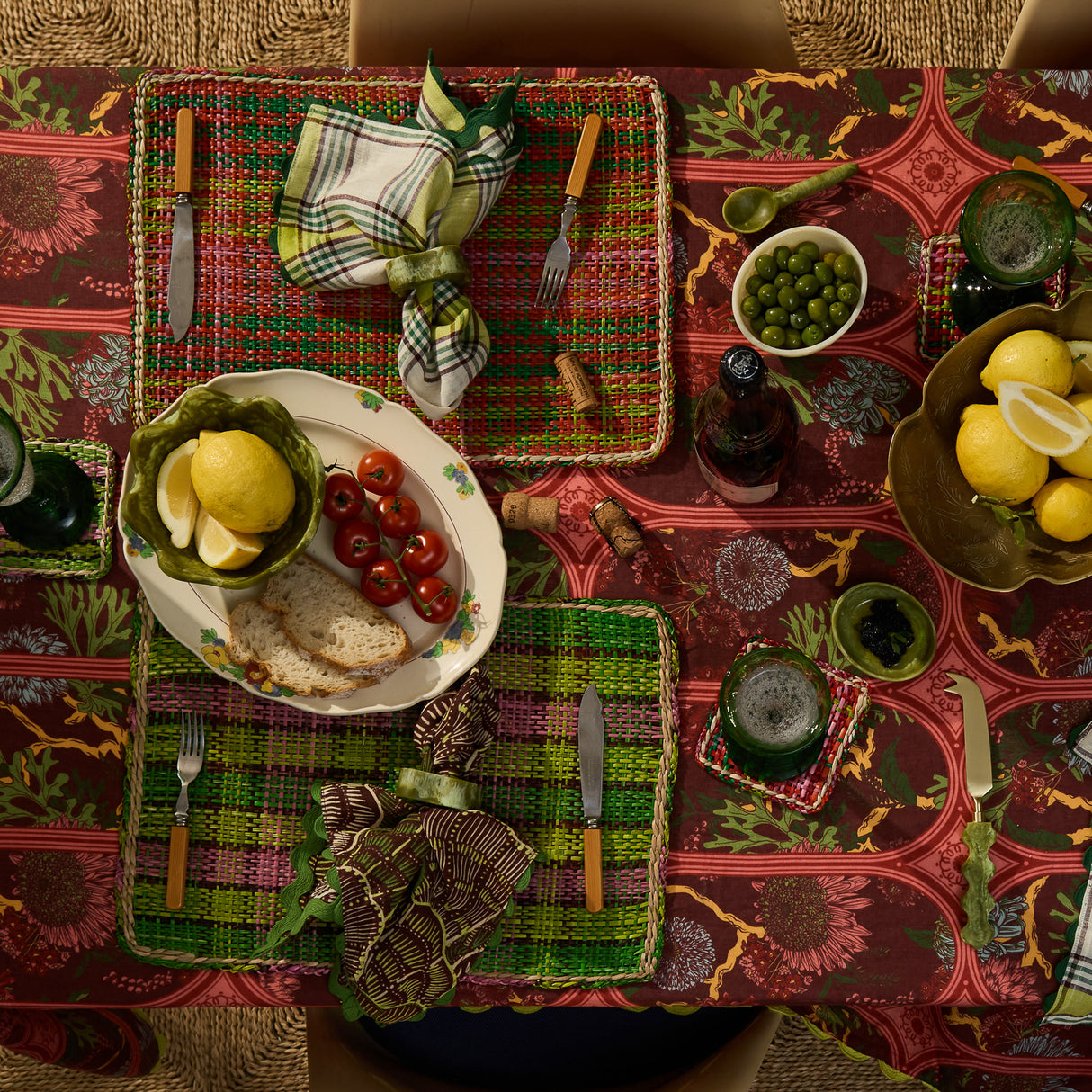 Isla Placemat Set - Key Lime