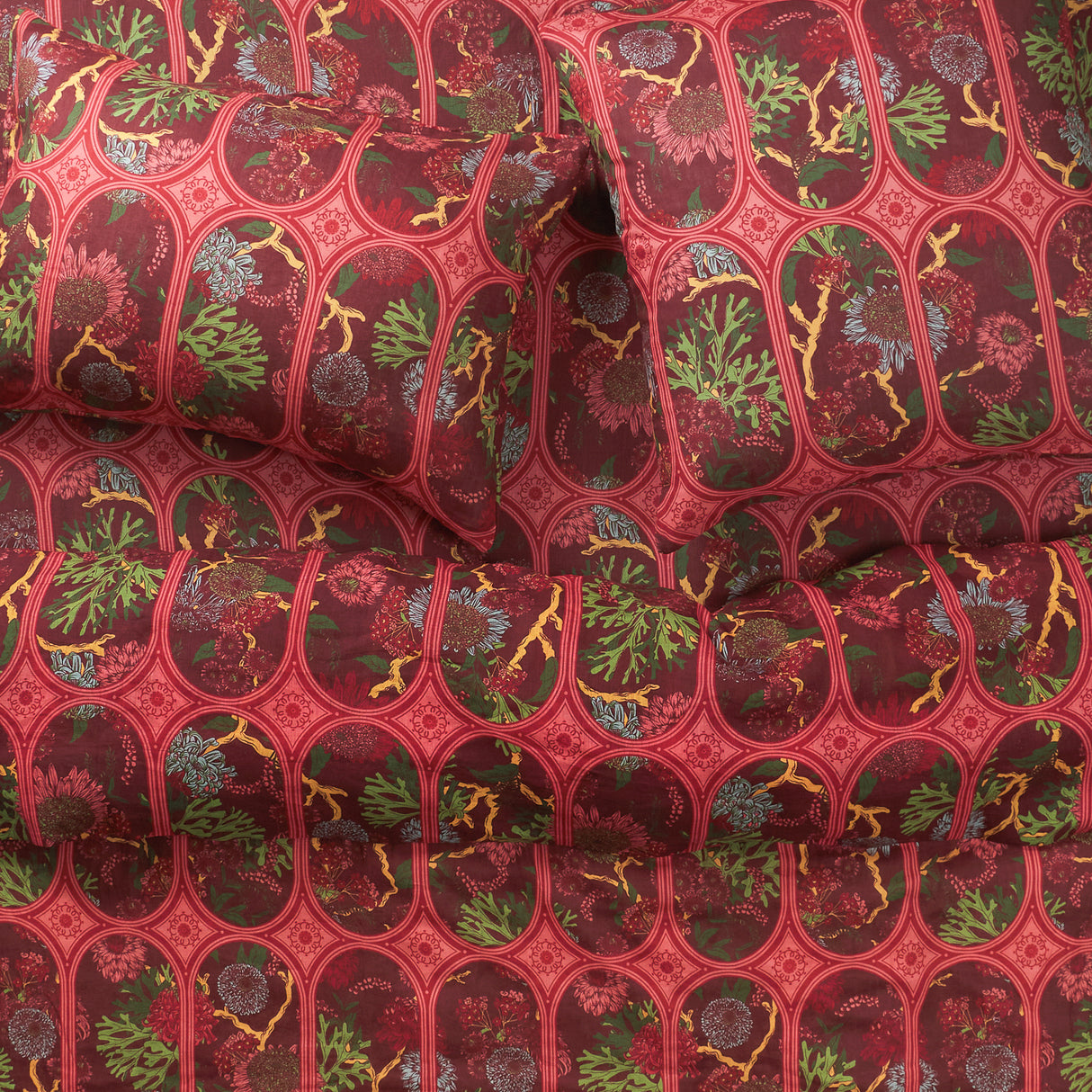 Naia Linen Quilt Cover - Garnet King Single/Double