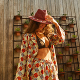 Luce Straw Hat - Garnet