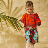 Rosalia Kids Top - Flame 3/4
