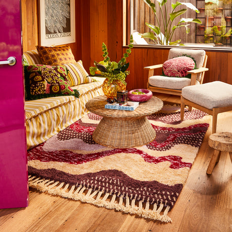 Normandie Tufted Rug - Garnet 150 x 210 cm