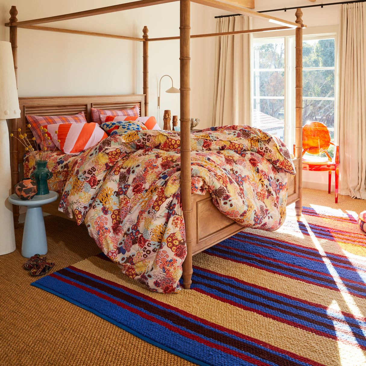 Capi Knot Rug - Azure 150 x 210 cm