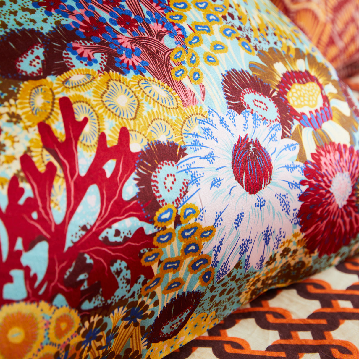Coralie Silk Pillowcase - Cerulean