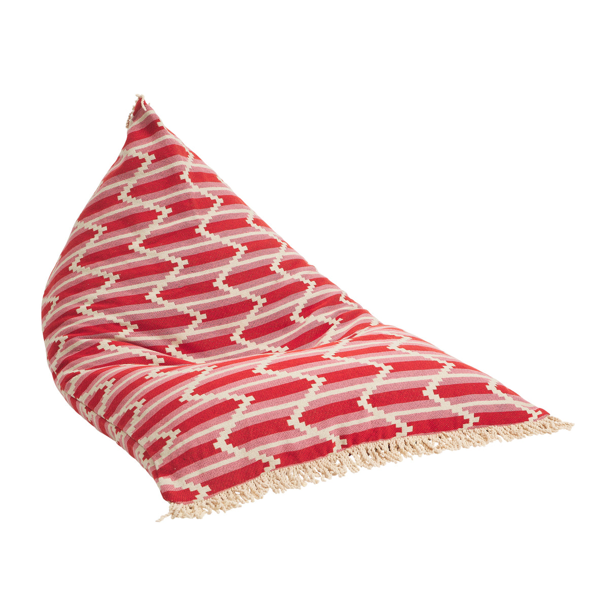 Nisha Woven Cotton Bean Bag - Chilli