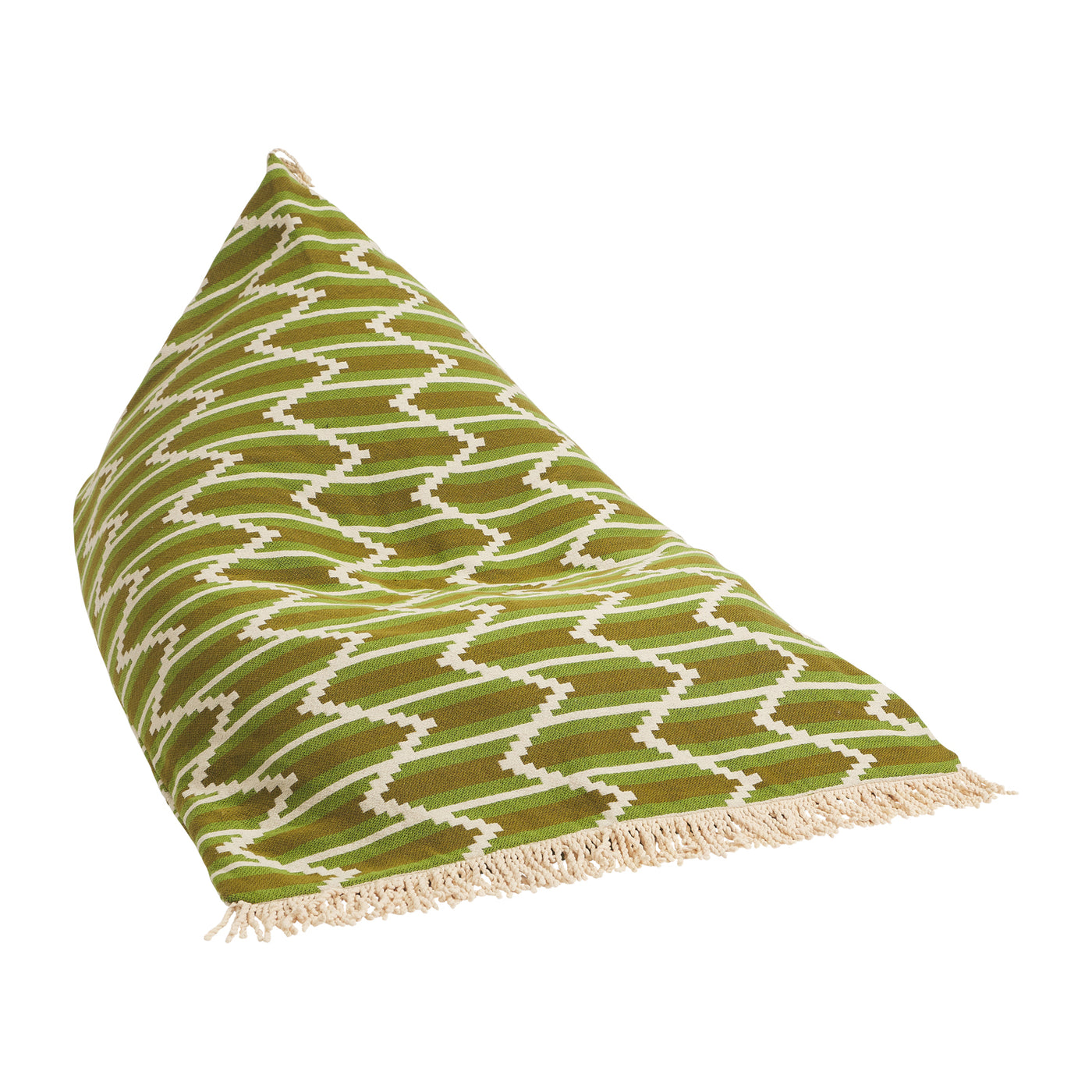 Nisha Woven Cotton Bean Bag - Palm