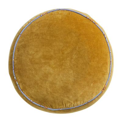 Castilo Round Velvet Cushion - Ginger Feather Insert