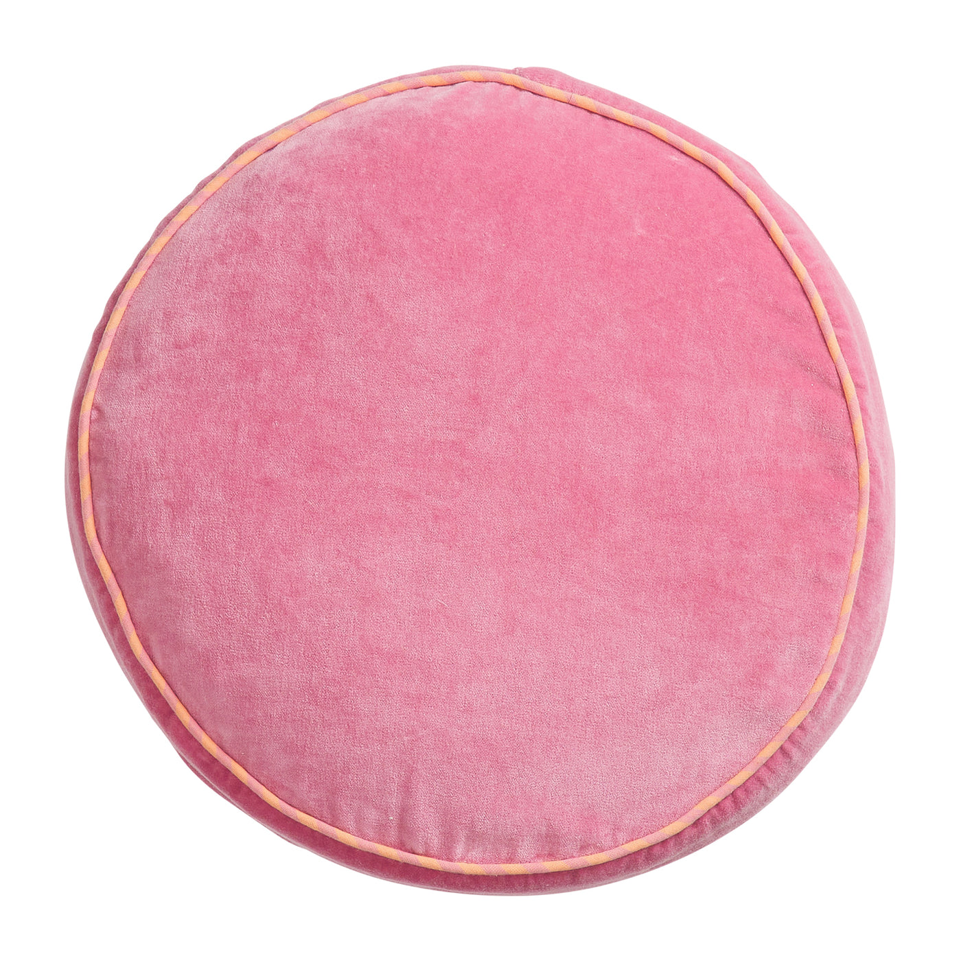 Castilo Round Velvet Cushion - Rosewater Feather Insert