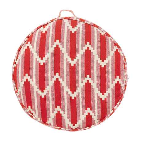 Nisha Round Floor Cushion - Chilli