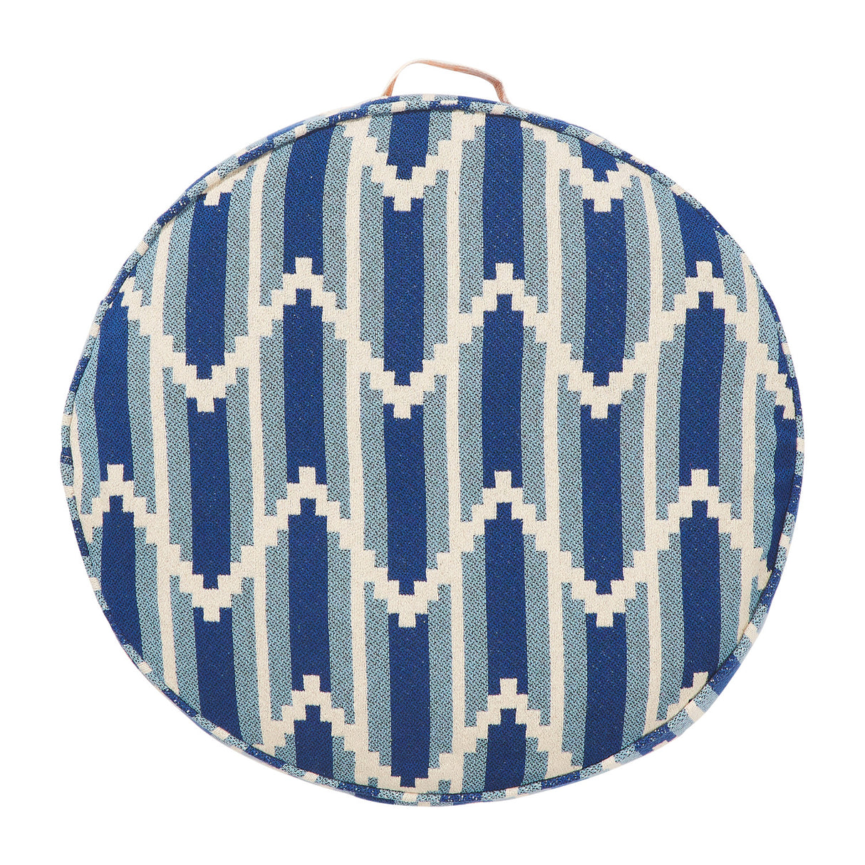 Nisha Round Floor Cushion - Blue Jean