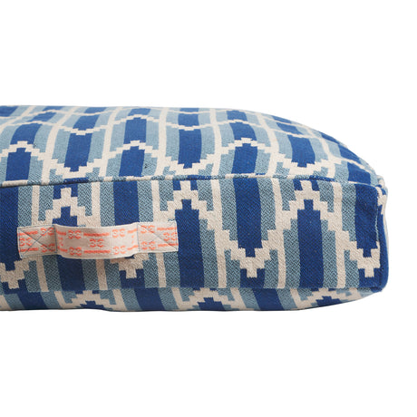 Nisha Woven Floor Cushion - Blue Jean