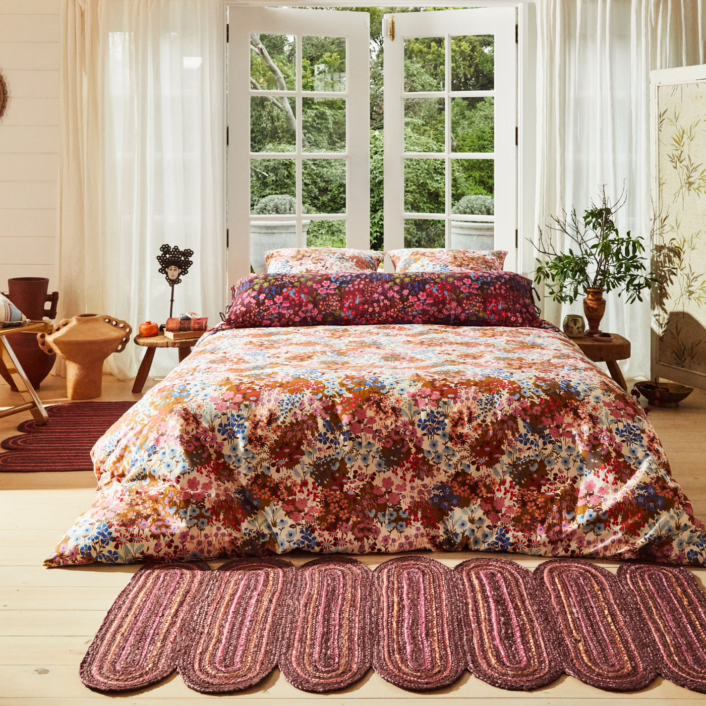 Aisha Cotton Quilt Cover - Ginger Single