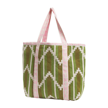 Nisha Woven Tote Bag - Palm