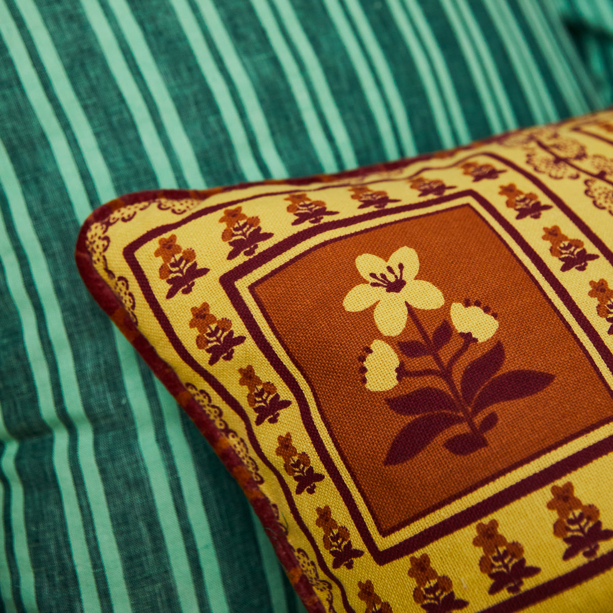 Claire Reversible Cushion - Mustard Cover Only