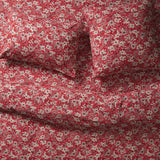 Evette Cotton Sheets - Scarlet Flat Sheet / Single