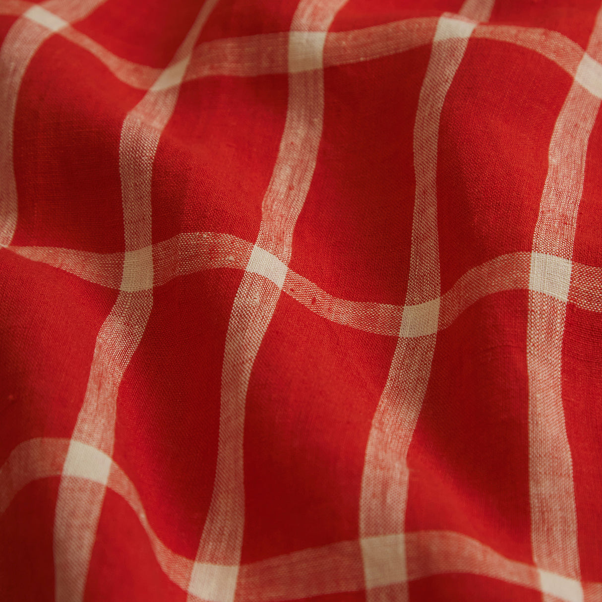 Remi Linen Sheets - Scarlet Flat Sheet / Single