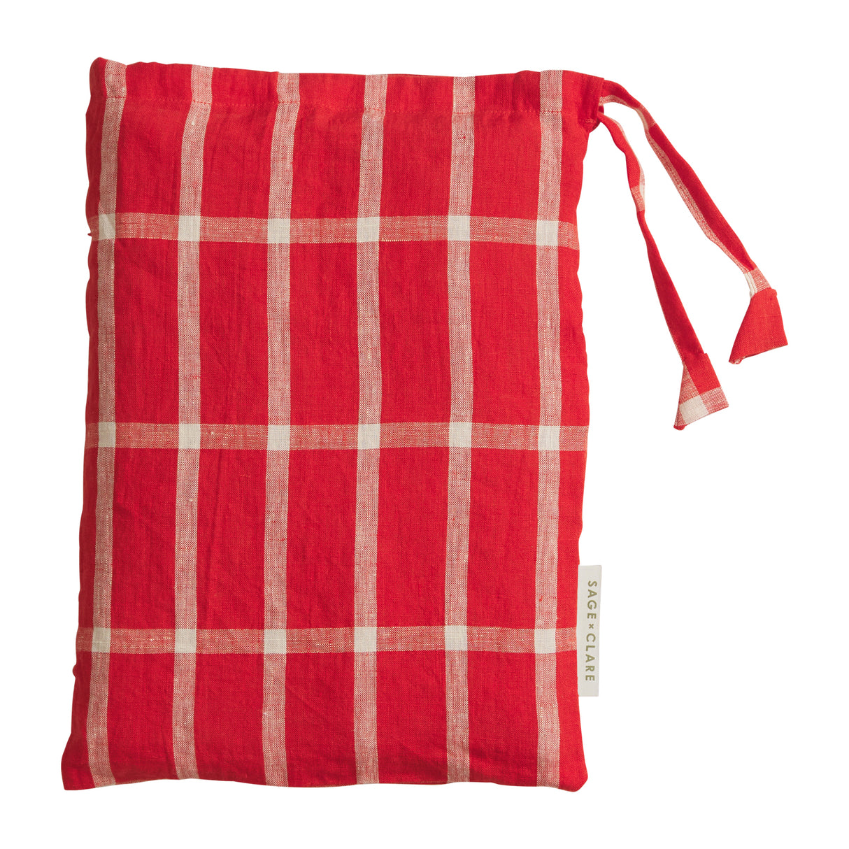 Remi Linen Euro Pillowcase Set - Scarlet