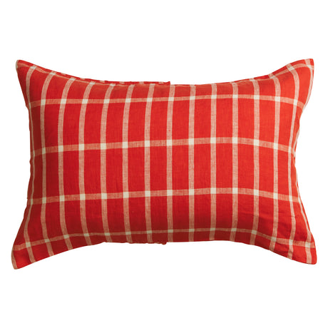 Remi Linen Pillowcase Set - Scarlet Standard