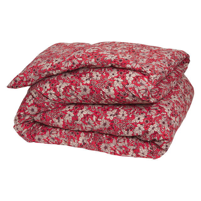 Evette Cotton Quilt Cover - Scarlet Single