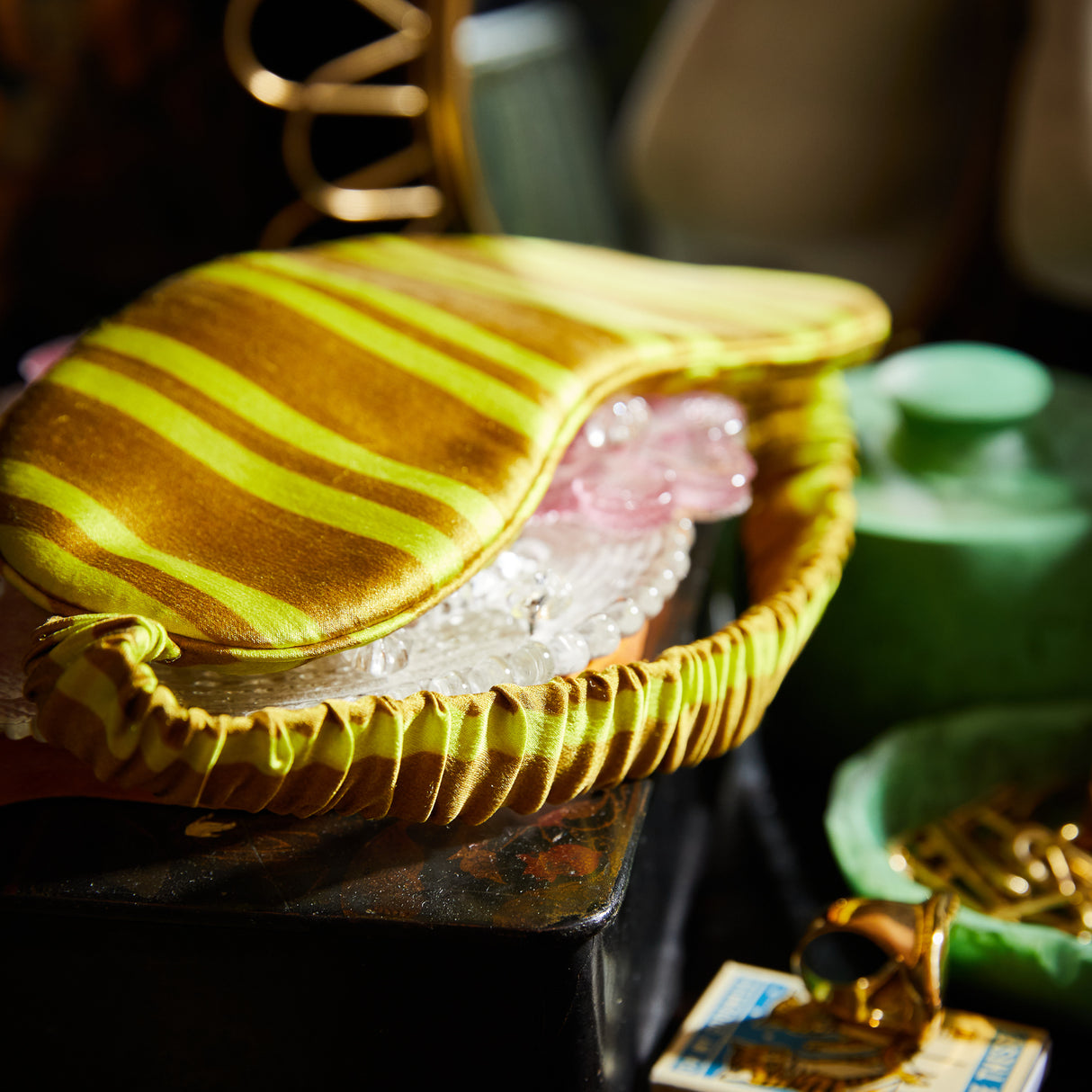 Taylor Silk Eye Mask - Olive