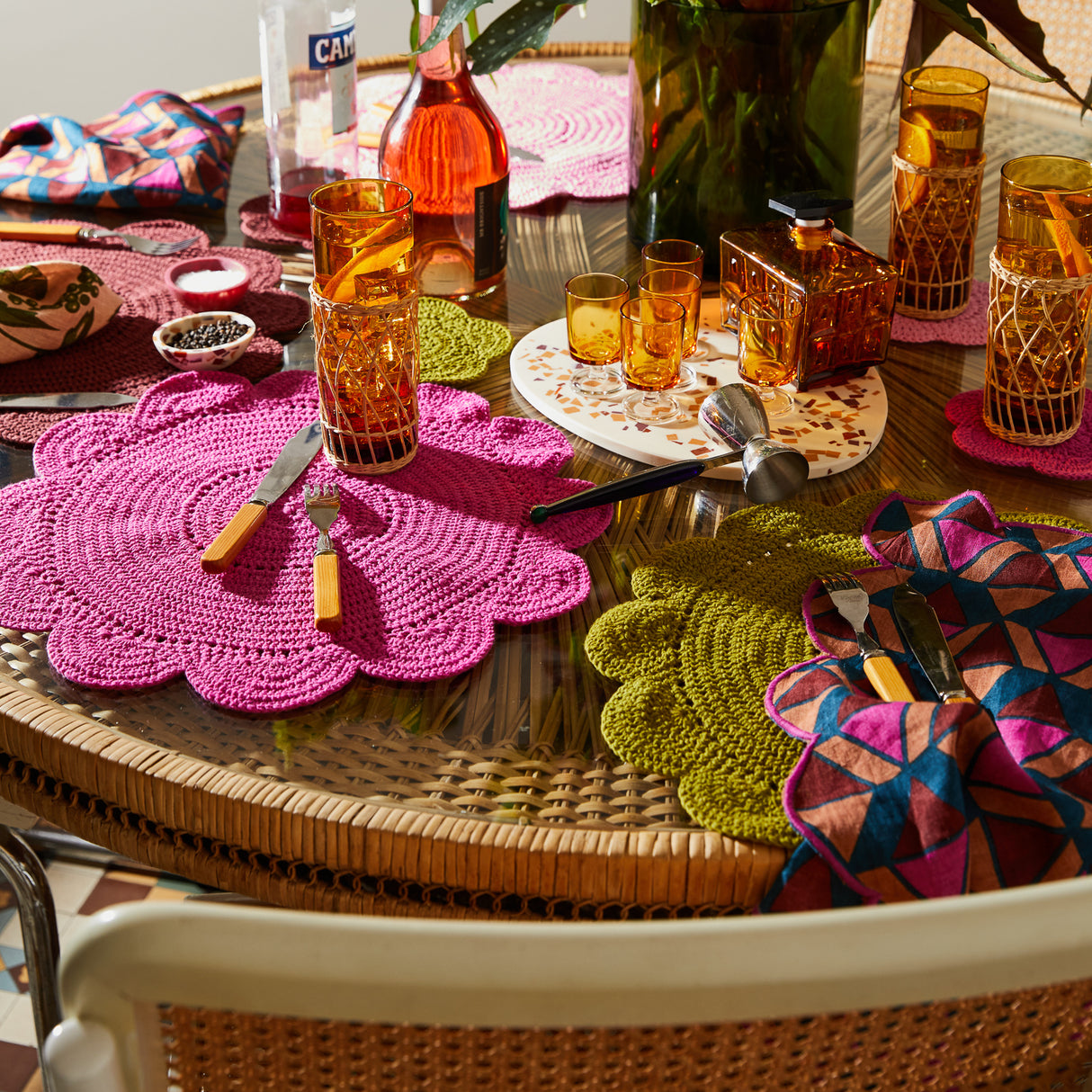 Chumo Crochet Placemat Set - Cosmos