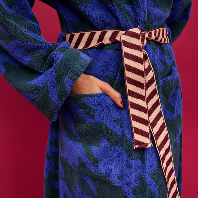 Vinita Towelling Robe - Lapis XS/S