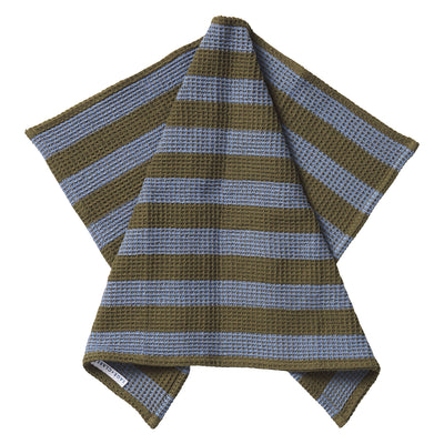 Zelia Stripe Tea Towel - Blue Jay