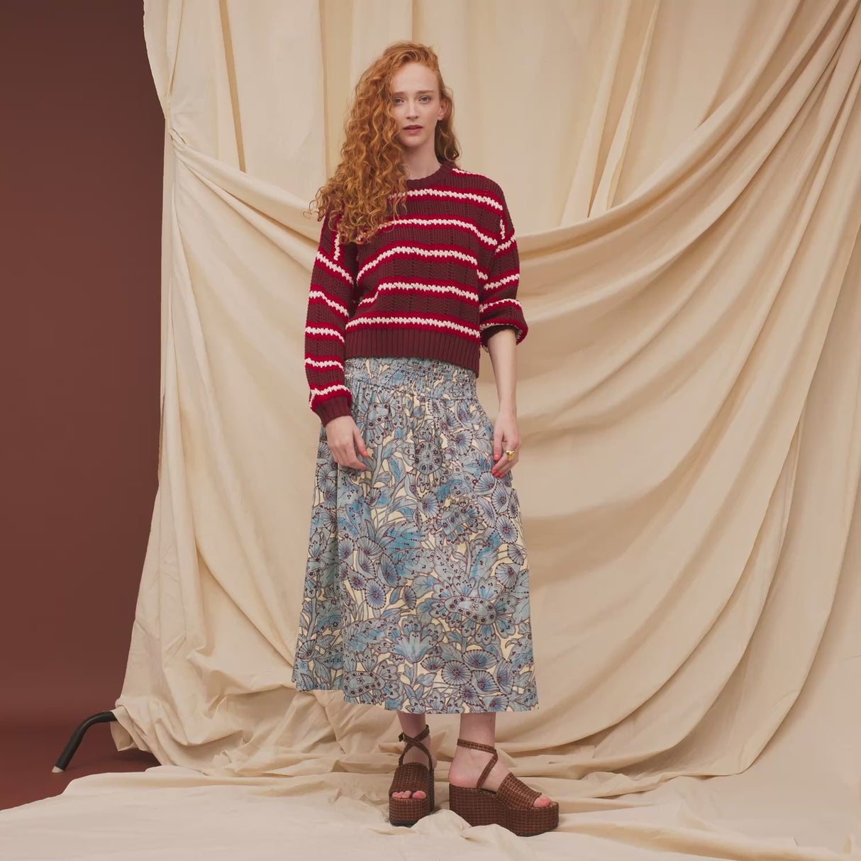 Lucia Maxi Skirt - Cerulean