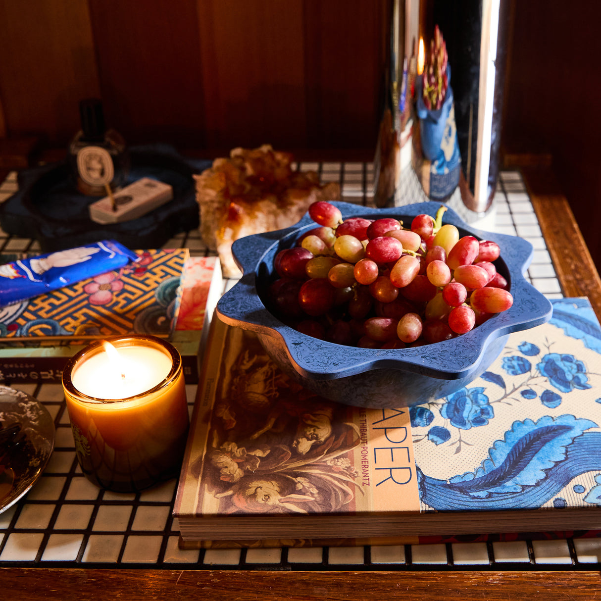 Sophie Large Resin Bowl - Azure