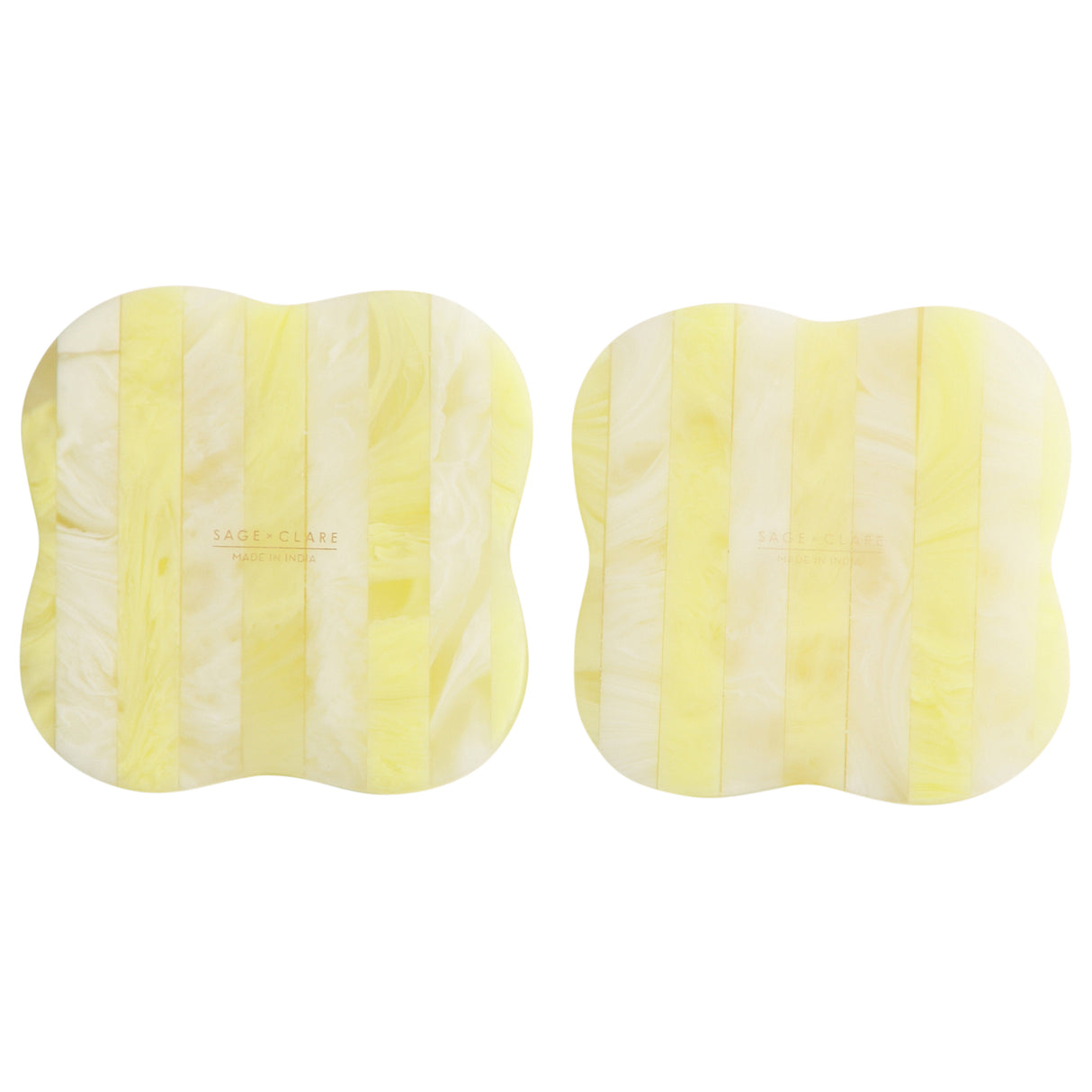 Noellyn Resin Coasters - Set of 2 - Aspen Gold