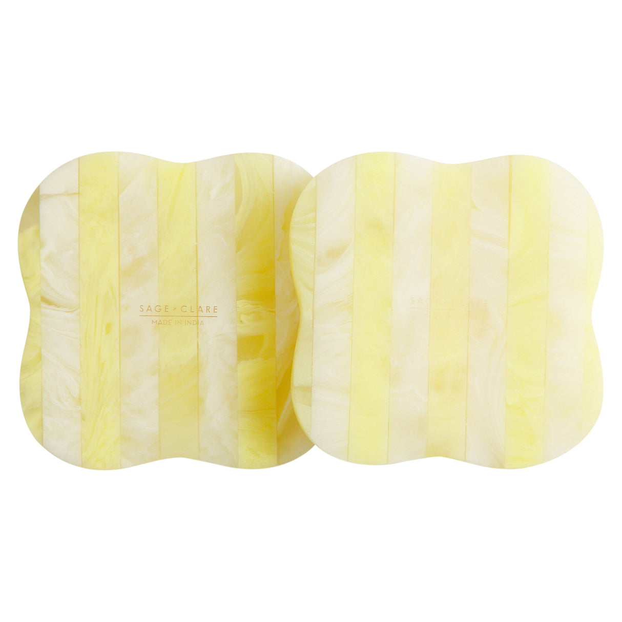 Noellyn Resin Coasters - Set of 2 - Aspen Gold