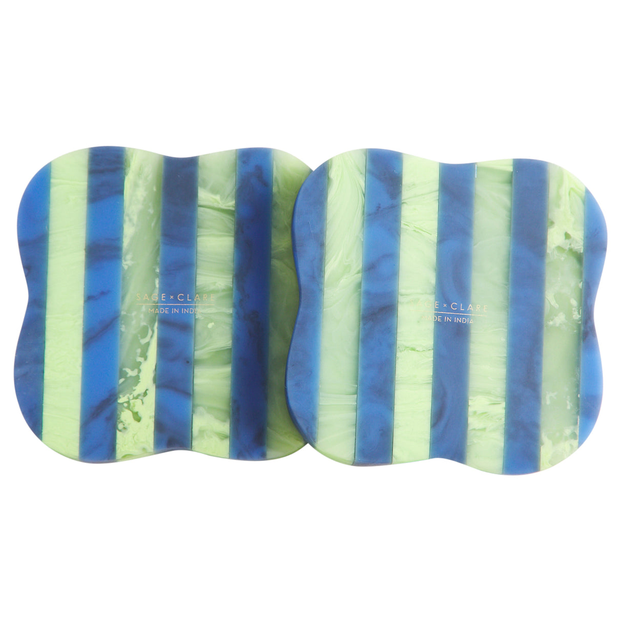 Noellyn Resin Coasters - Set of 2 - Azure