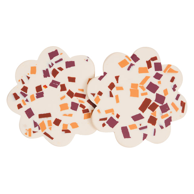 Cecilia Coasters - Set of 2 - Nougat Terrazzo