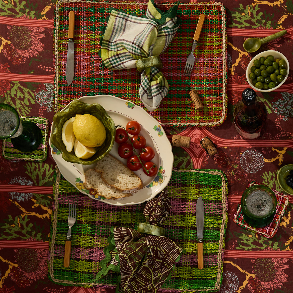 Paola Napkin Ring Set of 4 - Crimson-La Palma