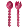 Gisele Salad Servers - Crimson