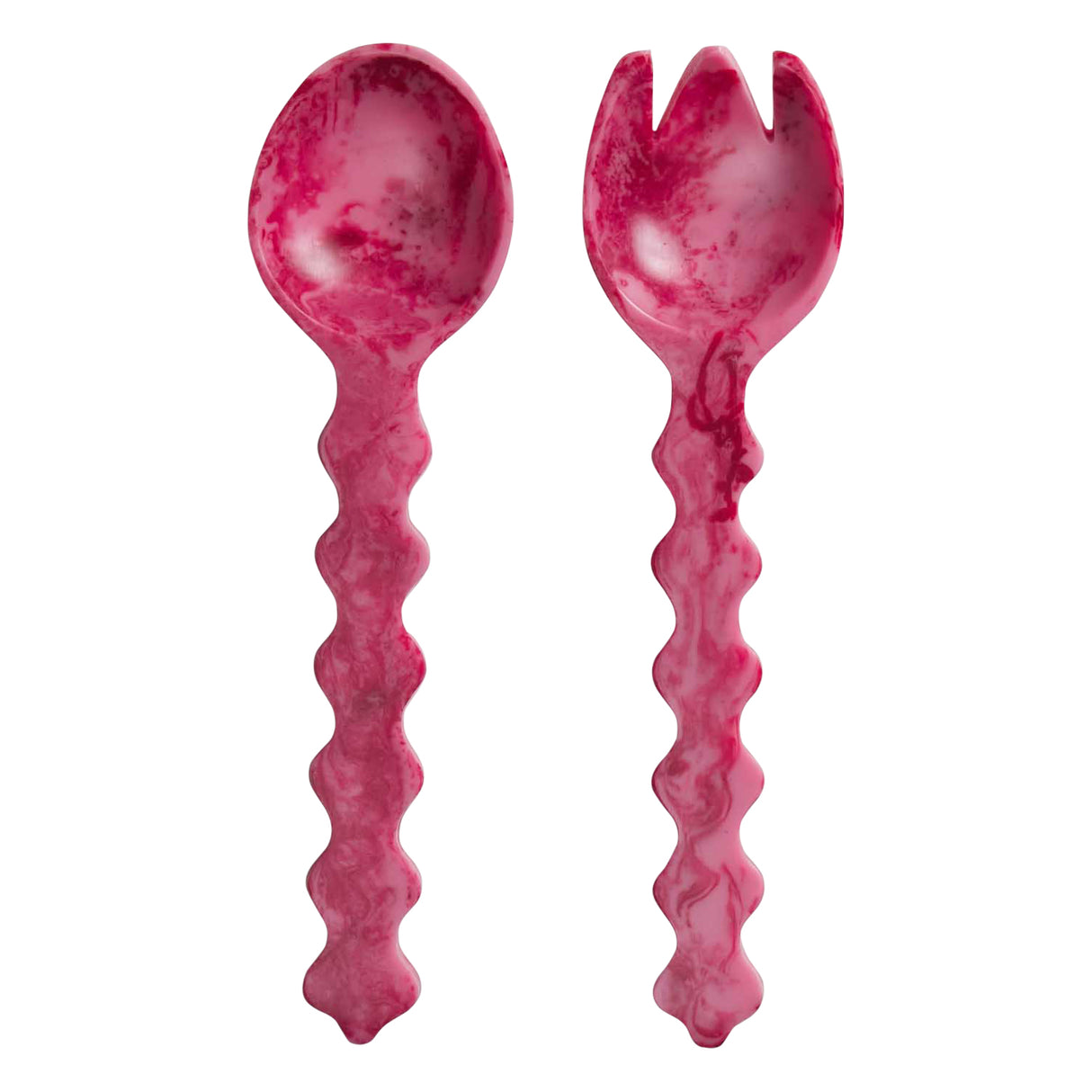 Gisele Salad Servers - Crimson