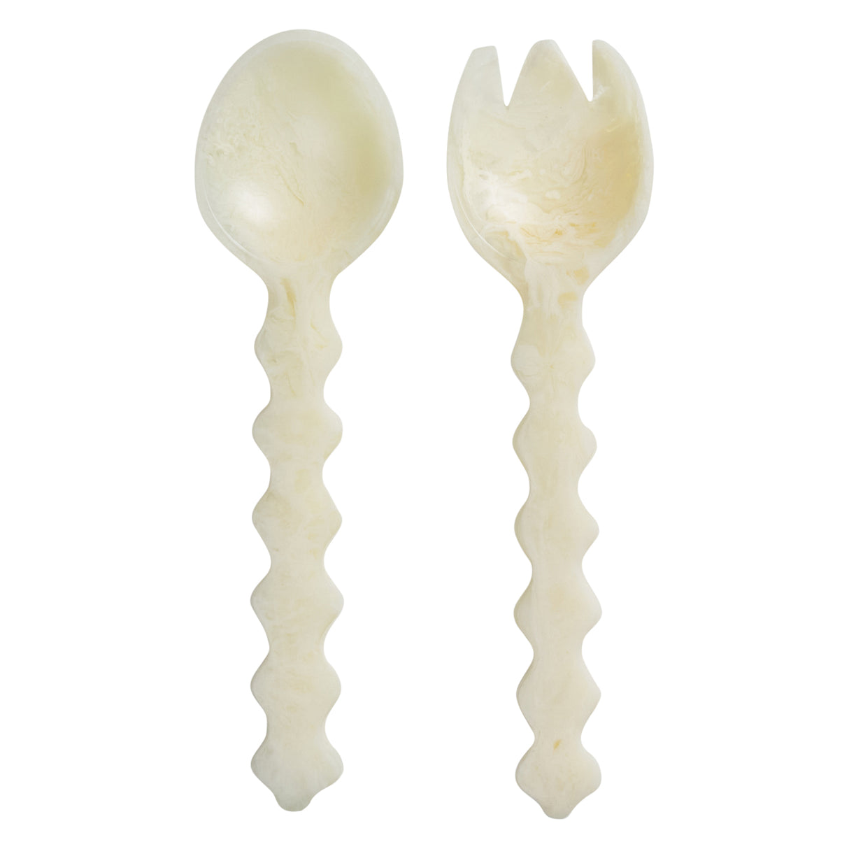 Gisele Salad Servers - Pearl